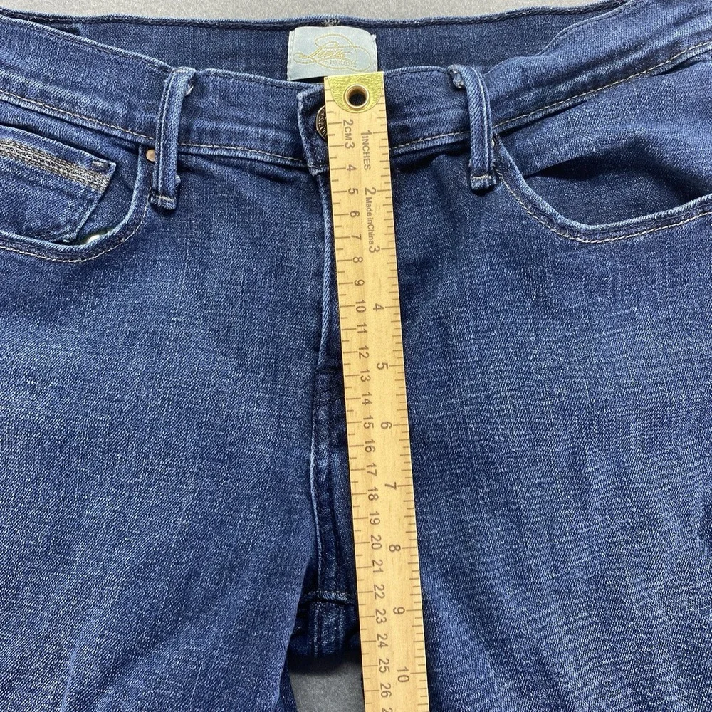 Levis Capri Jeans Womens 4 Blue Mid Rise Stretch 515 Flat Front Dark‎ Wash